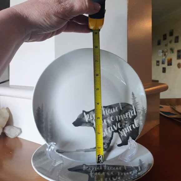 Mikasa Wise Walkers Bear Porcelain Plates 8" Set of 2 - Picture 3 of 5